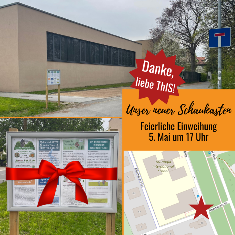 Einweihung des neuen Schaukastens in OberweimarEhringsdorf